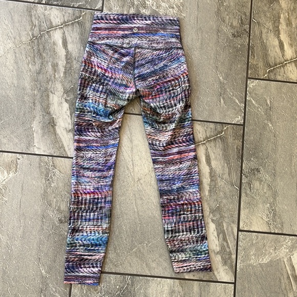 🍋 Lululemon Wunder Train High-Rise Tight 25” Digital Oasis White Multi Size 4 - Picture 2 of 11